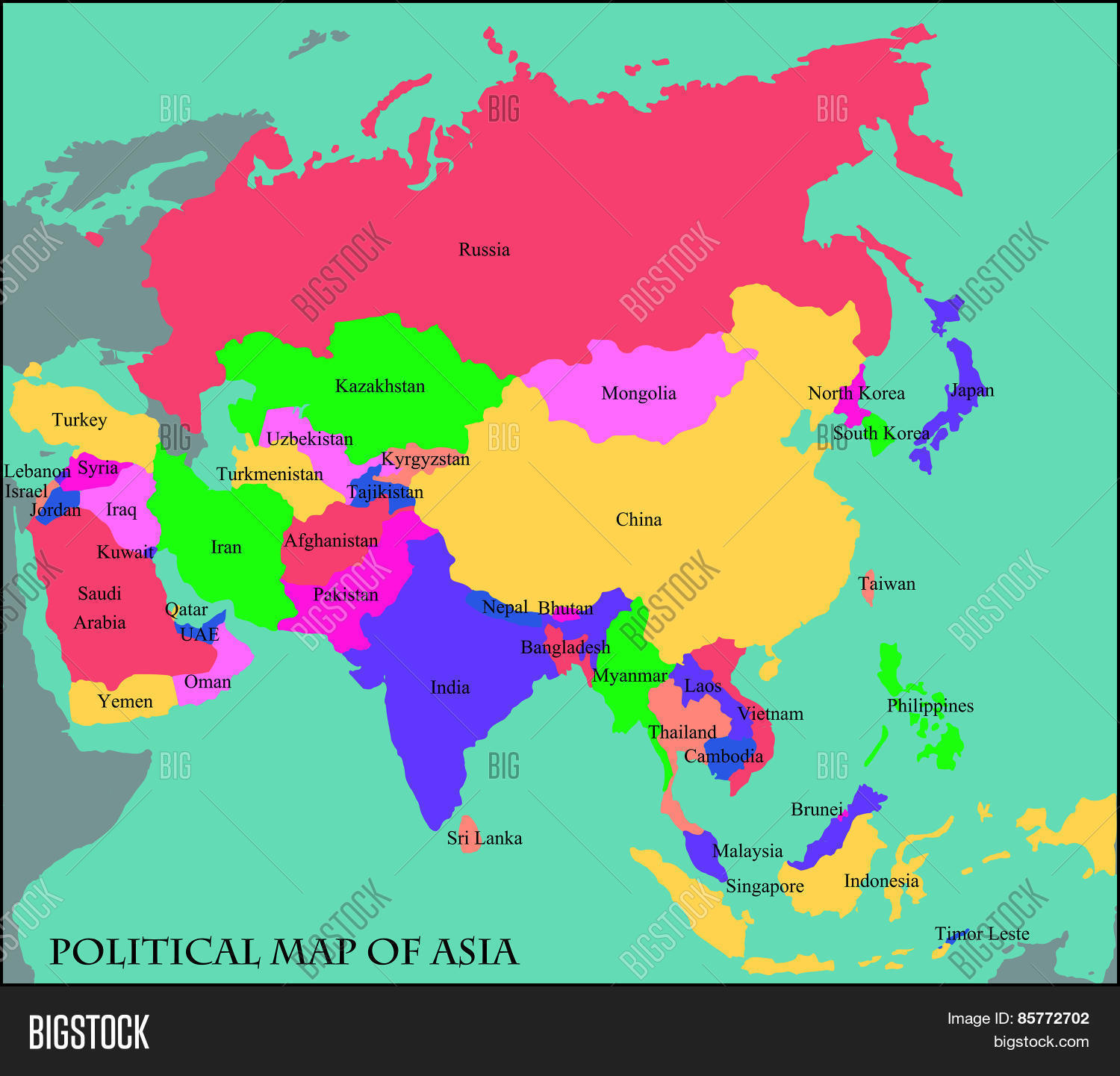 political-map-asia-vector-photo-free-trial-bigstock