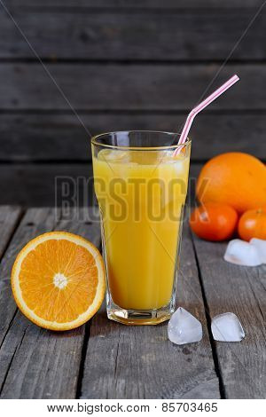 Orange Juice And Half An Orange