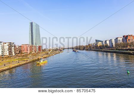 The New Seat Of The European Central Bank In Frankfurt