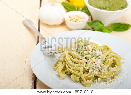 Italian Traditional Basil Pesto Pasta Ingredients