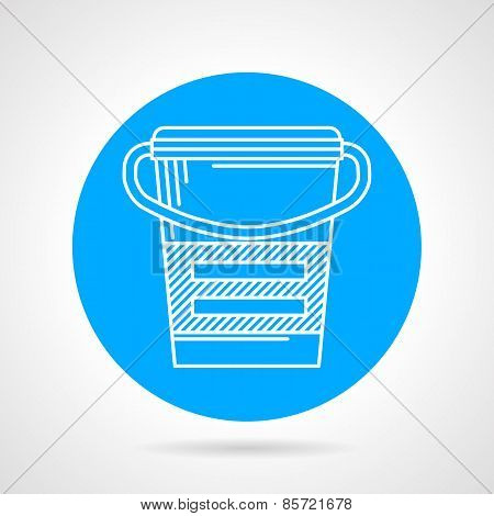 Flat round vector icon for meal replacement