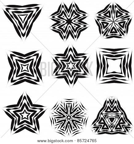 Calligraphic decorative elements