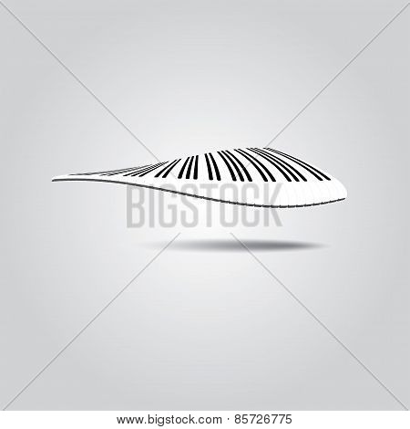 Piano Keys In Wave