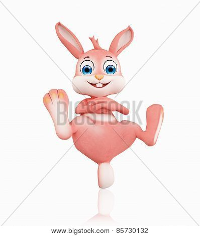 Easter Bunny With Funny Pose