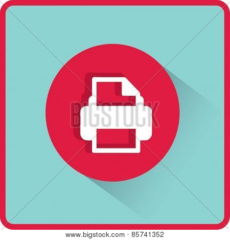 Flat Vector Printer Icon