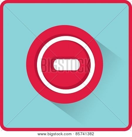 Vector minus web flat icon