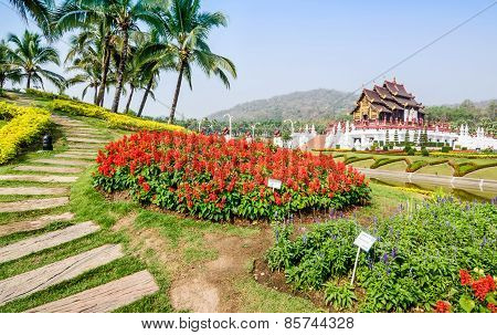 Traditional Thai Architecture In The Lanna Style , Royal Pavilion (ho Kum Luang), Chiang Mai, Thaila