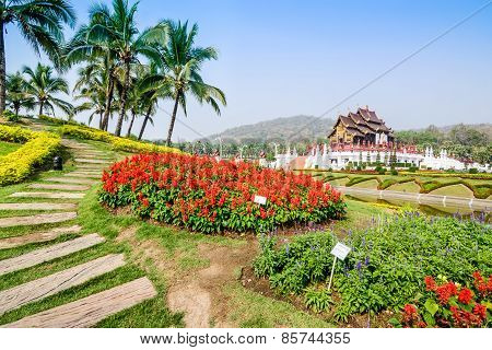 Traditional Thai Architecture In The Lanna Style , Royal Pavilion (ho Kum Luang), Chiang Mai, Thaila