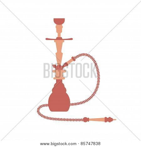 Hookah Flat Design Illustration Isolated.