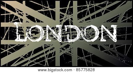 London Vintage Worn UK Flag 3D