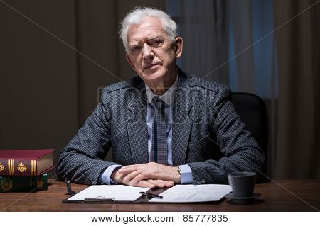 Old Boss Working Overtime
