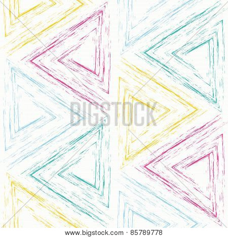 Colored Charcoal Triangles Seamless Background