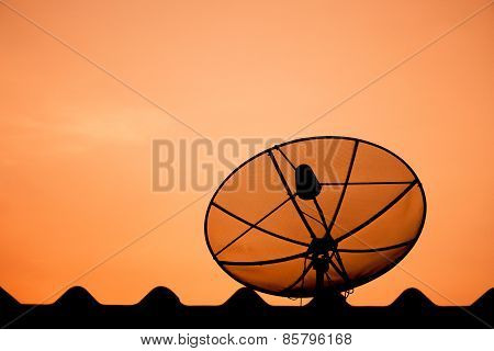 Silhouette Satellite Dish