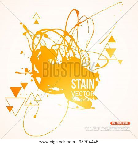 Splatter Paint Banner. Vector Illustration.