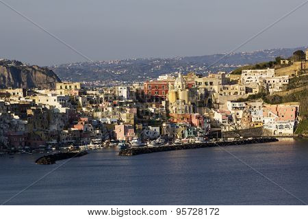 Marina Della Corricella In Procida In Italy
