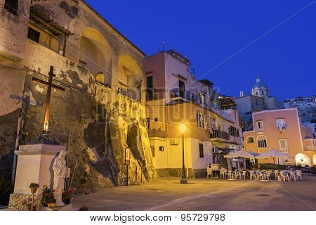 Marina Della Corricella In Procida In Italy