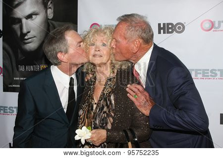 LOS ANGELES - JUL 11:  Allan Glaser, Connie Stevens, Tab Hunter at the 