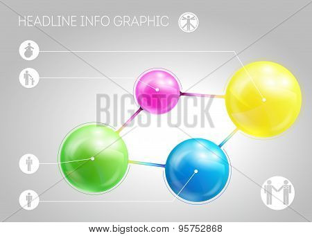 Template Of Page With Four 3D-effect Metaballs