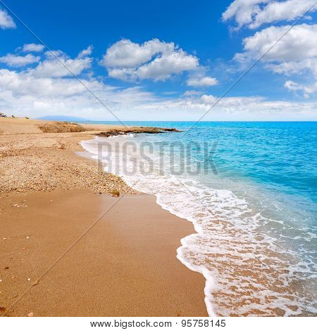 Almeria Mojacar beach in Mediterranean sea of Spain