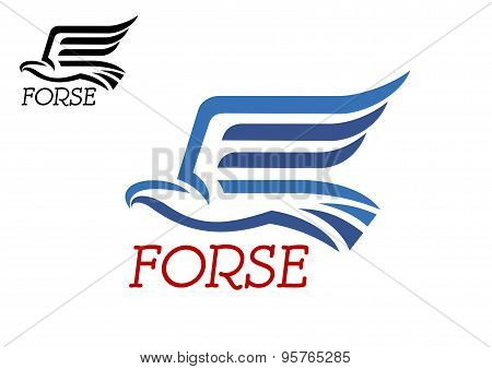 Powerful eagle or falcon symbol