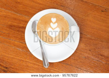 Cup of cappuccino coffee