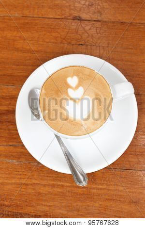 Cup of cappuccino coffee