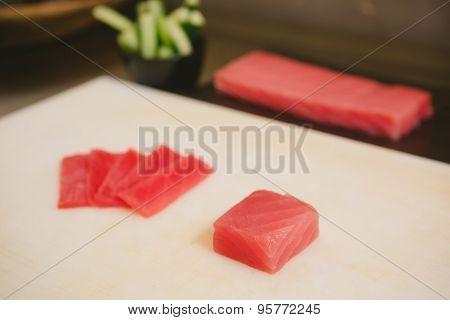 fresh raw sashimi, japanese couisine