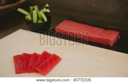 fresh raw sashimi, japanese couisine
