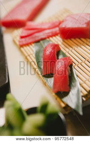 fresh raw sashimi, japanese couisine