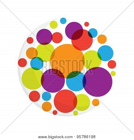 Abstract Round Dots Logo