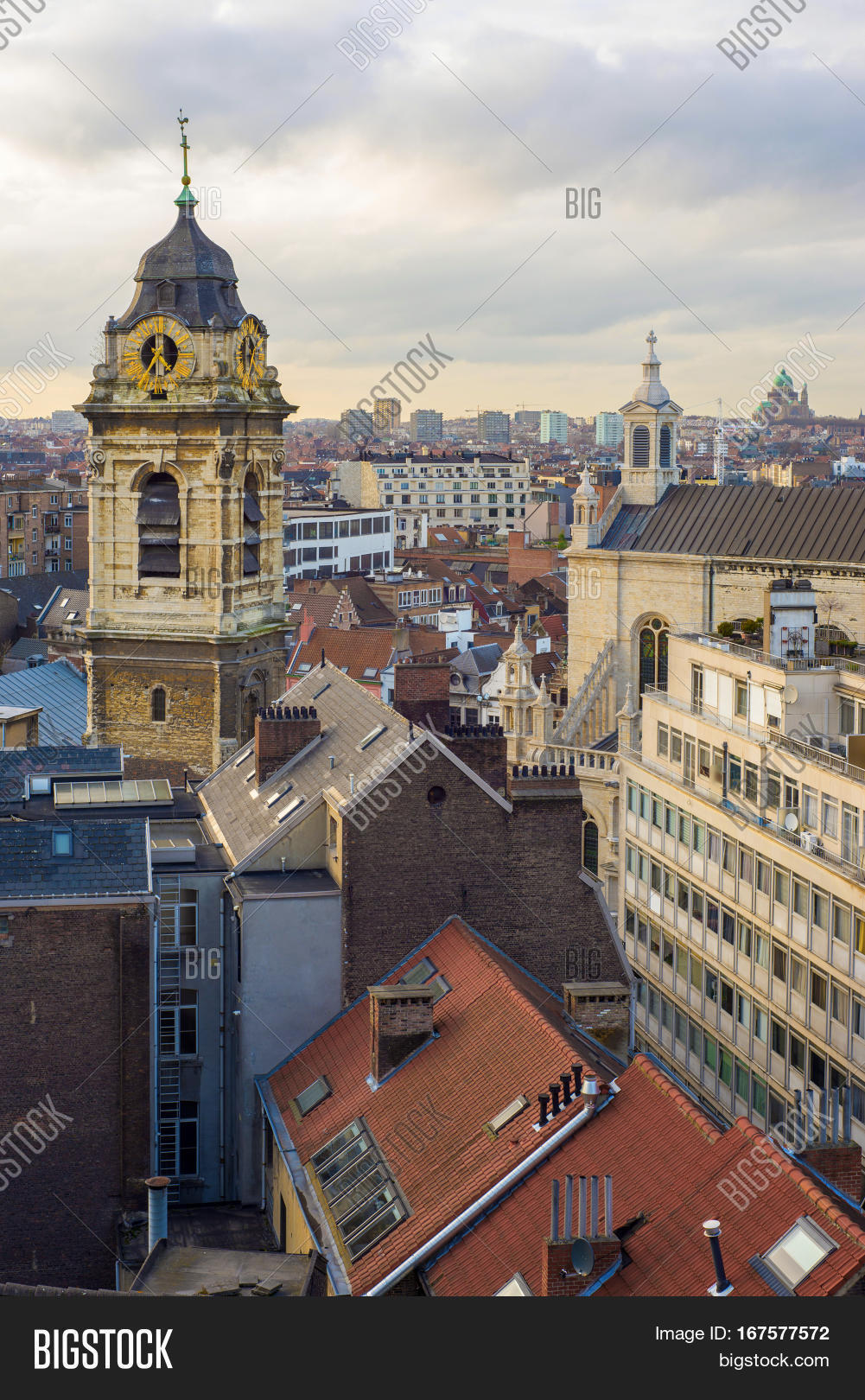 Clock Tower Brussels Image & Photo (Free Trial) Bigstock