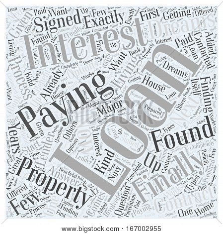 Interested In an Interest Only Loan Word Cloud Concept