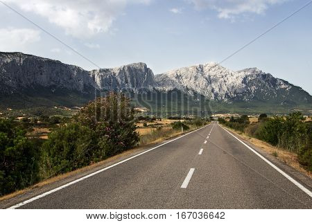 view from road near Dorgali at Supramonte Sardinia
