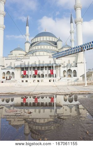 Kocatepe Mosque in Ankara, the capital city of Turkey