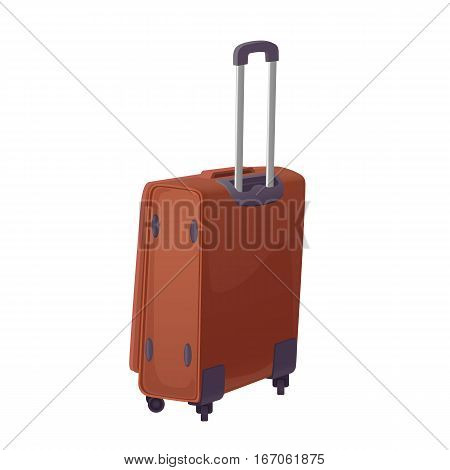 Valise on a white background. Isolated Bag Vector.