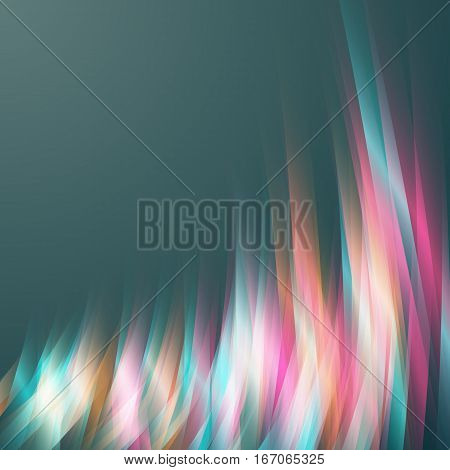 Illustration of Digital Glith Futuristic Effect. Abstract Vector Glowing Neon Party Background. Motion Energy Magic Light