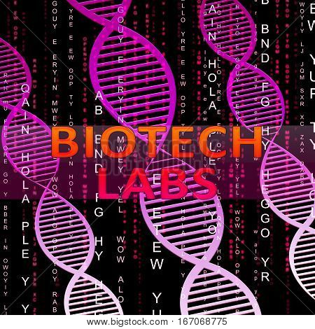 Biotech Labs Means Dna Labratories 3D Illustration