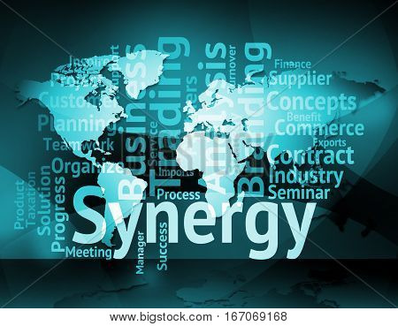 Synergy Word Meaning Working Together And Partner