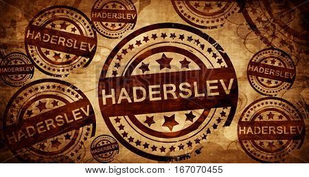 Haderslev, vintage stamp on paper background