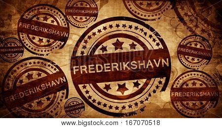 Frederikshavn, vintage stamp on paper background