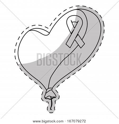 ribbon breast cancer awarenes related icons image vector illustration design