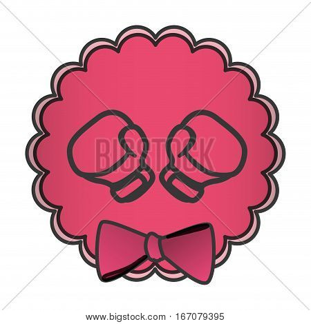 boxing gloves breast cancer awarenes related icons image vector illustration design