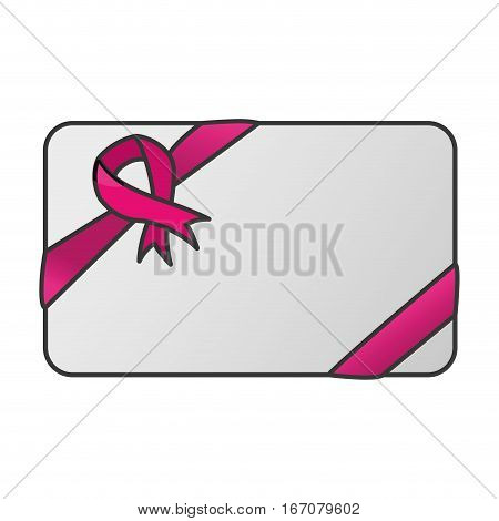 ribbon breast cancer awarenes related icons image vector illustration design