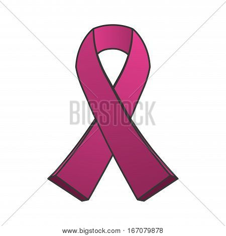 ribbon breast cancer awarenes related icons image vector illustration design
