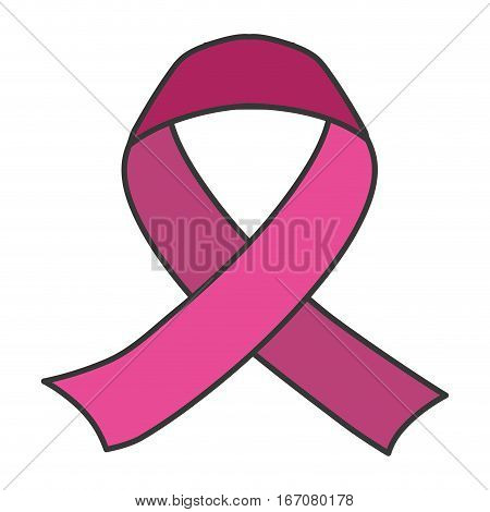 ribbon breast cancer awarenes related icons image vector illustration design