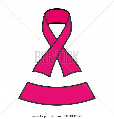 ribbon breast cancer awarenes related icons image vector illustration design