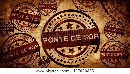 Ponte de sor, vintage stamp on paper background