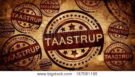 Taastrup, vintage stamp on paper background