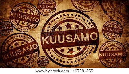 Kuusamo, vintage stamp on paper background