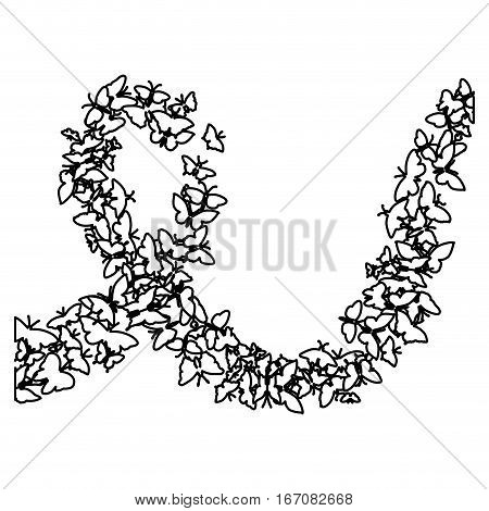 ribbon breast cancer awarenes related icons image vector illustration design